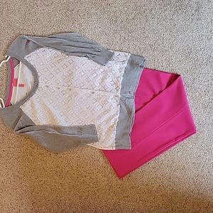 Soft bright pink ankle pants